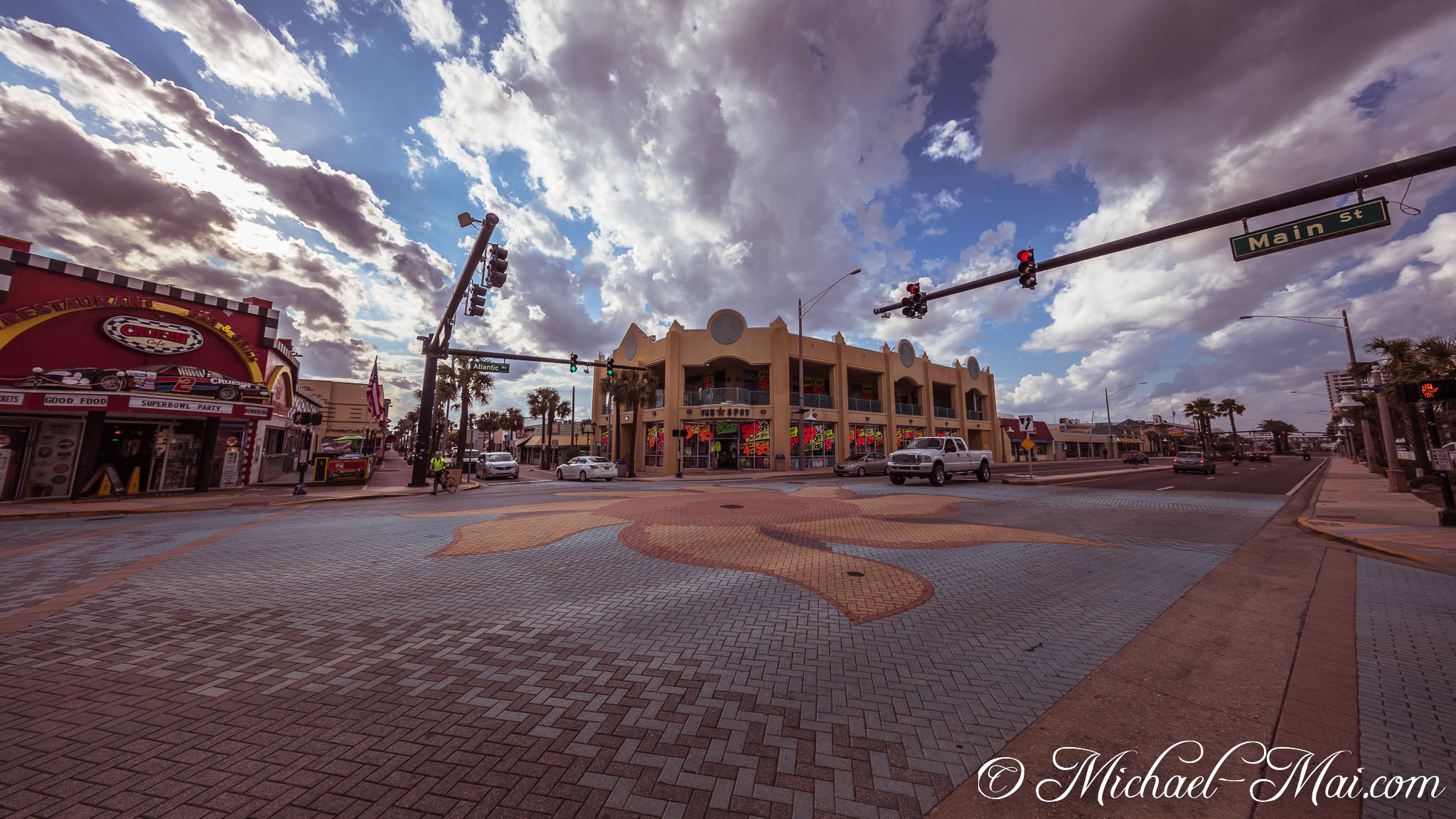 Downtown Daytona's unique paver art brightens this active intersection. | Daytona Beach, Florida, United States