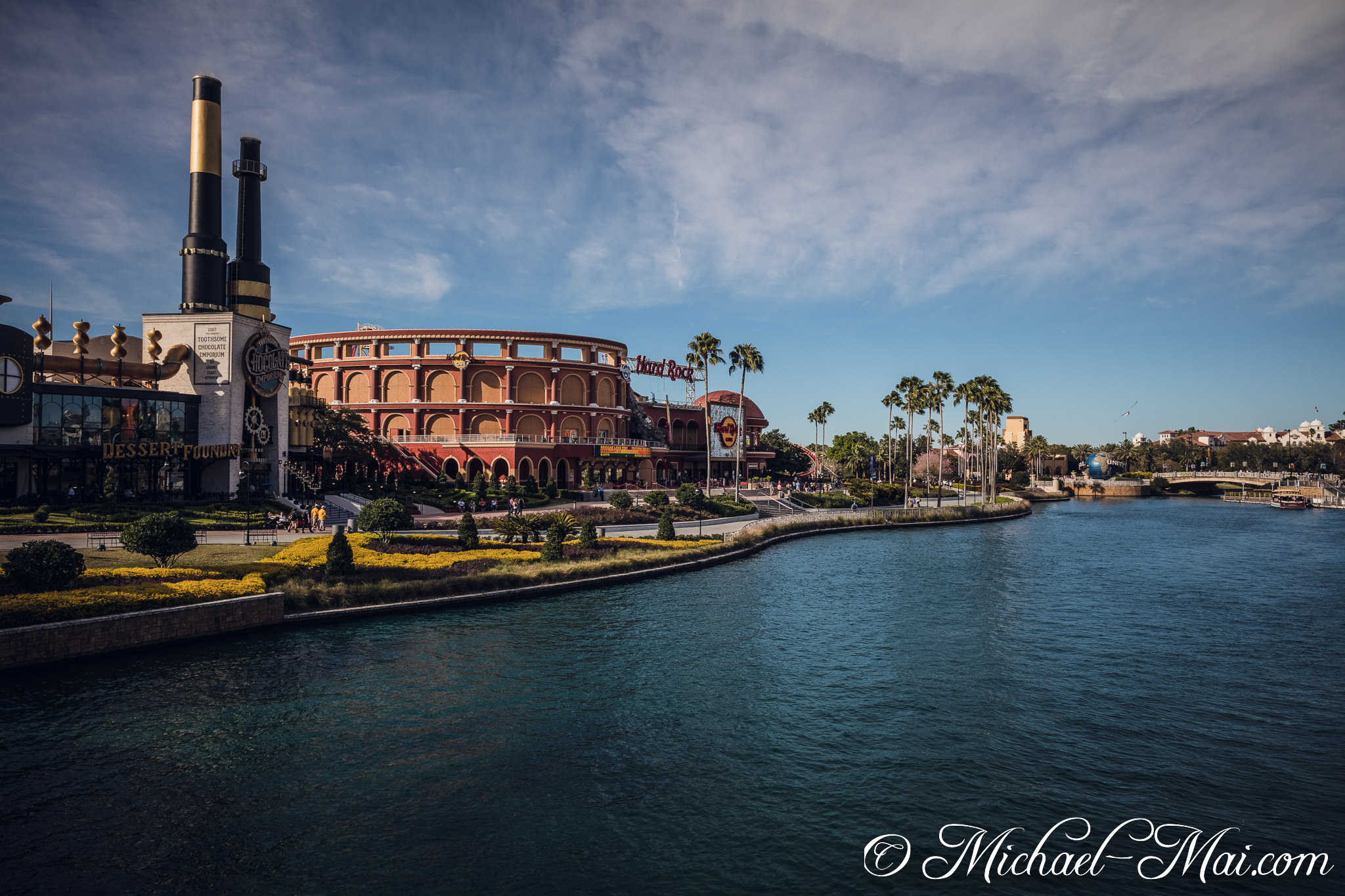 Themed buildings and a vibrant waterfront define this lively entertainment complex. | Orlando, Florida, United States